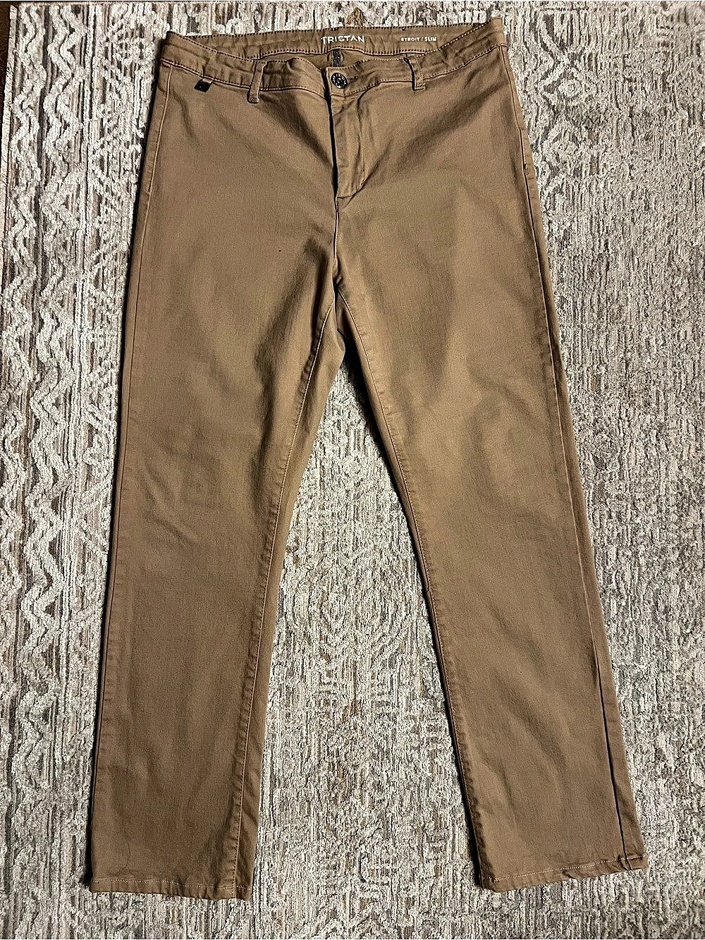 Tristan Etroit Slim Pants Chino Pants Brown Waist 32 x 29inseam